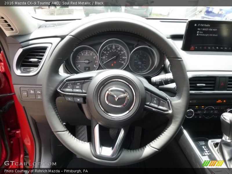 Soul Red Metallic / Black 2016 Mazda CX-9 Touring AWD