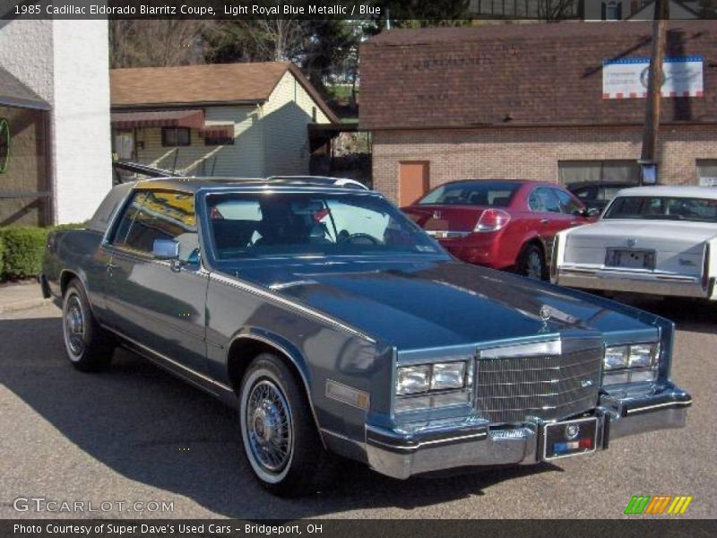 Light Royal Blue Metallic / Blue 1985 Cadillac Eldorado Biarritz Coupe