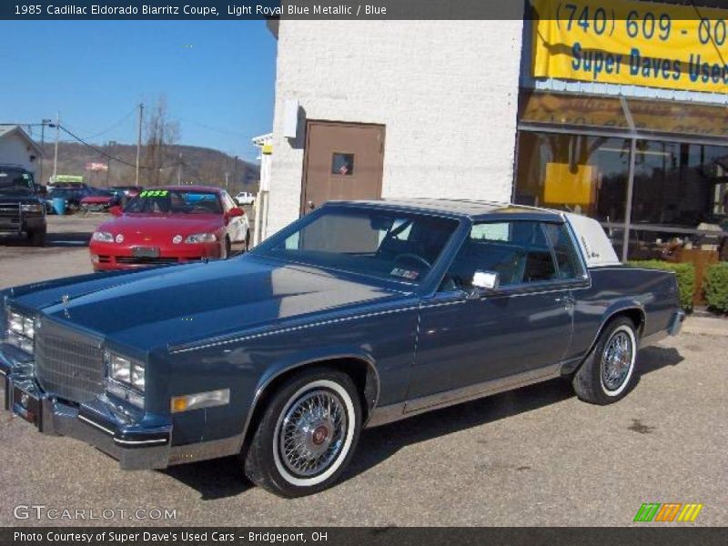 Light Royal Blue Metallic / Blue 1985 Cadillac Eldorado Biarritz Coupe