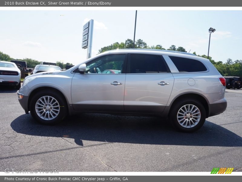 Silver Green Metallic / Ebony/Ebony 2010 Buick Enclave CX