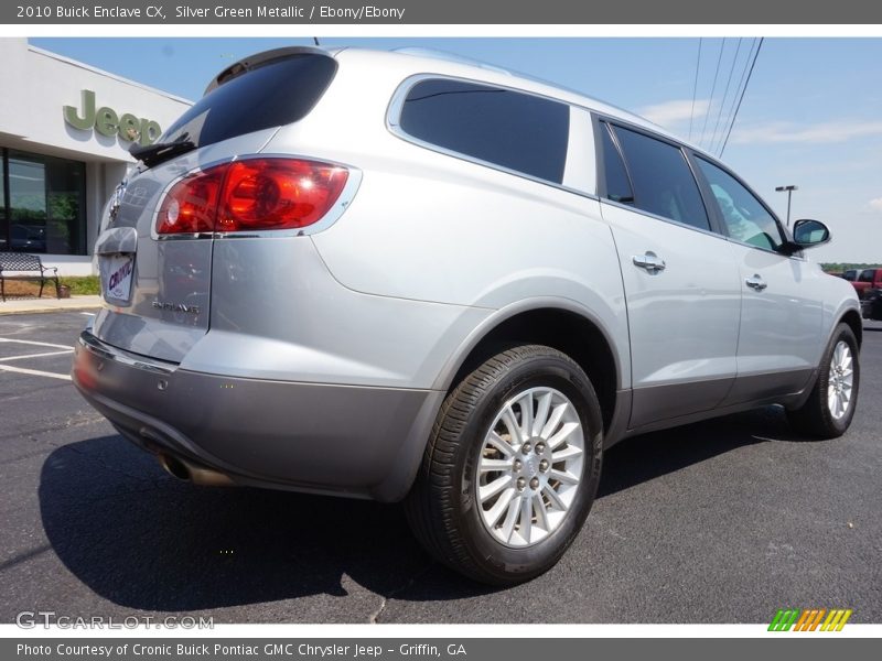 Silver Green Metallic / Ebony/Ebony 2010 Buick Enclave CX