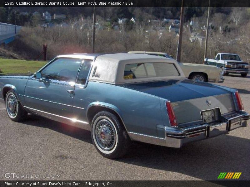 Light Royal Blue Metallic / Blue 1985 Cadillac Eldorado Biarritz Coupe