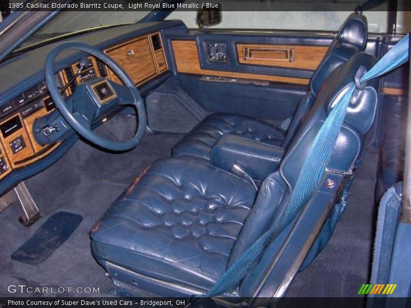 Light Royal Blue Metallic / Blue 1985 Cadillac Eldorado Biarritz Coupe