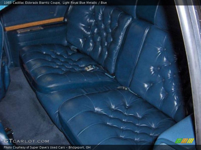 Light Royal Blue Metallic / Blue 1985 Cadillac Eldorado Biarritz Coupe