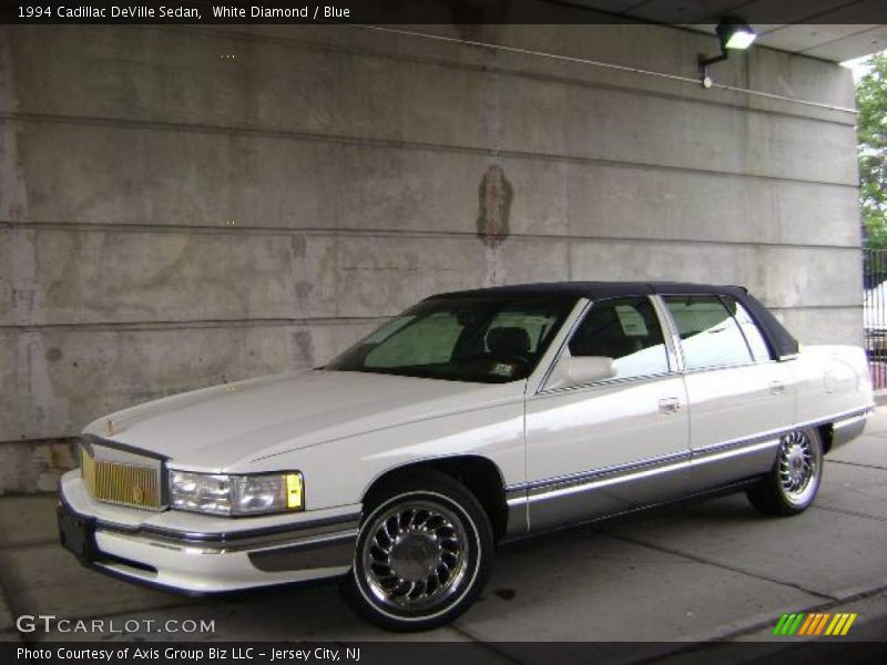 White Diamond / Blue 1994 Cadillac DeVille Sedan