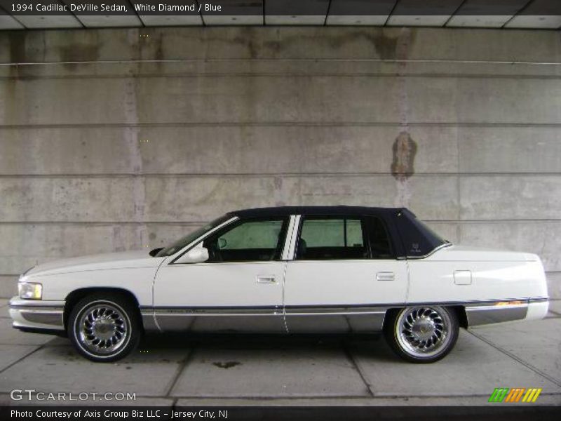 White Diamond / Blue 1994 Cadillac DeVille Sedan