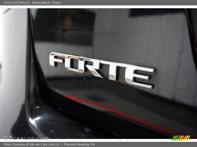 Ebony Black / Stone 2010 Kia Forte LX