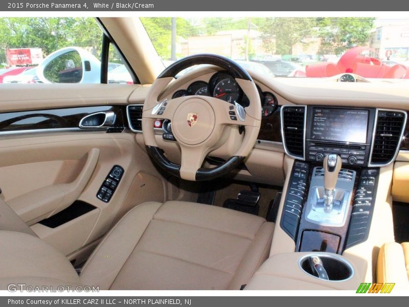 White / Black/Cream 2015 Porsche Panamera 4