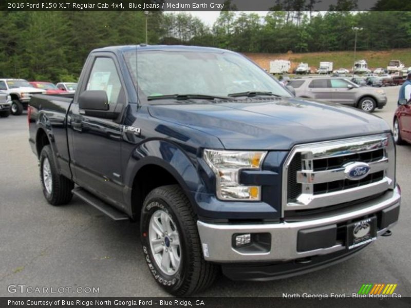 Blue Jeans / Medium Earth Gray 2016 Ford F150 XLT Regular Cab 4x4