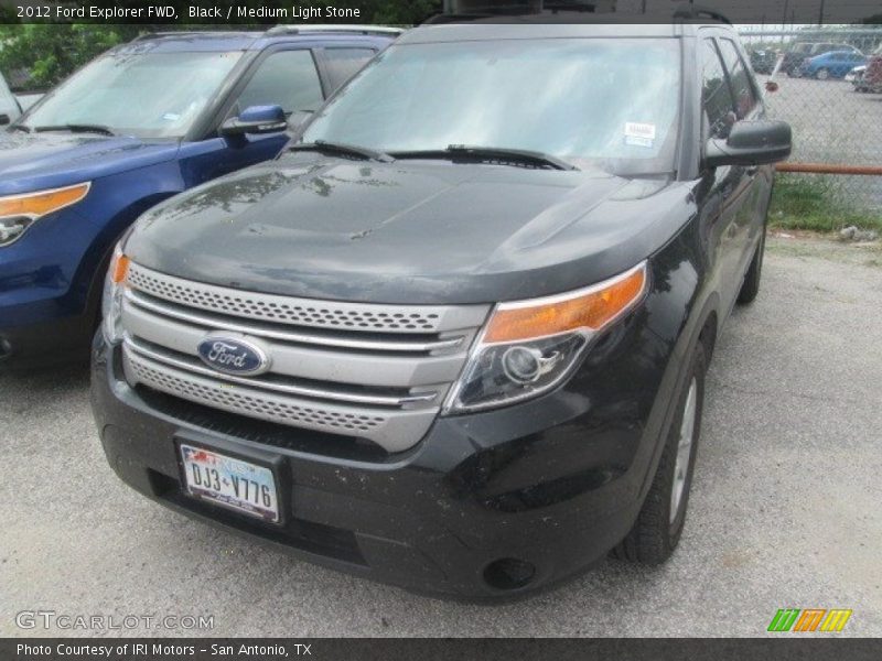 Black / Medium Light Stone 2012 Ford Explorer FWD