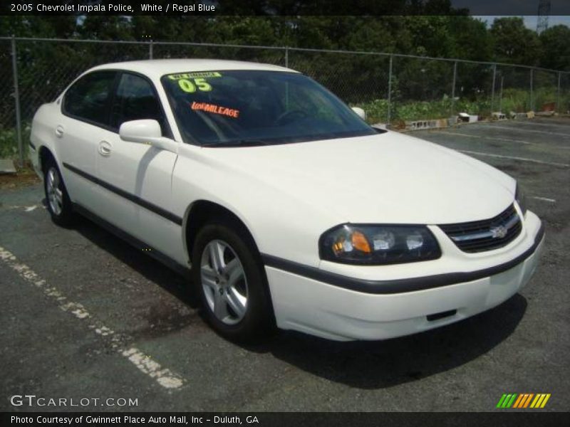 White / Regal Blue 2005 Chevrolet Impala Police