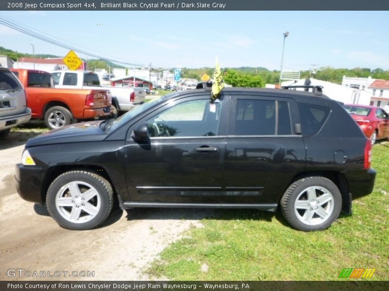 Brilliant Black Crystal Pearl / Dark Slate Gray 2008 Jeep Compass Sport 4x4