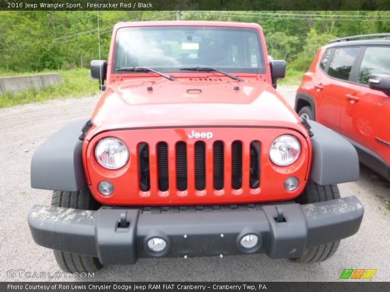 Firecracker Red / Black 2016 Jeep Wrangler Sport