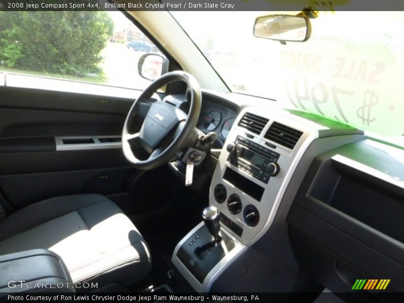 Brilliant Black Crystal Pearl / Dark Slate Gray 2008 Jeep Compass Sport 4x4
