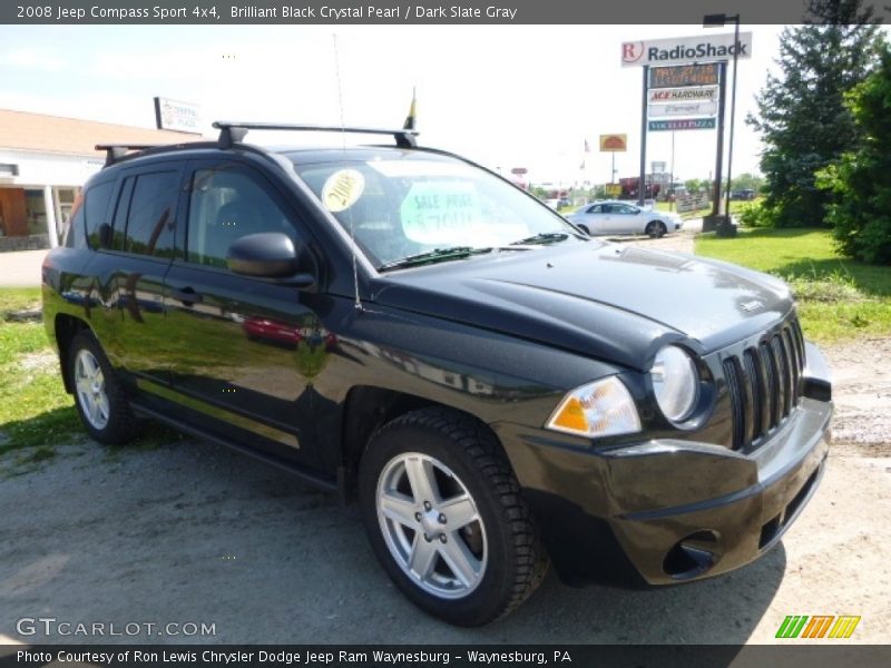 Brilliant Black Crystal Pearl / Dark Slate Gray 2008 Jeep Compass Sport 4x4