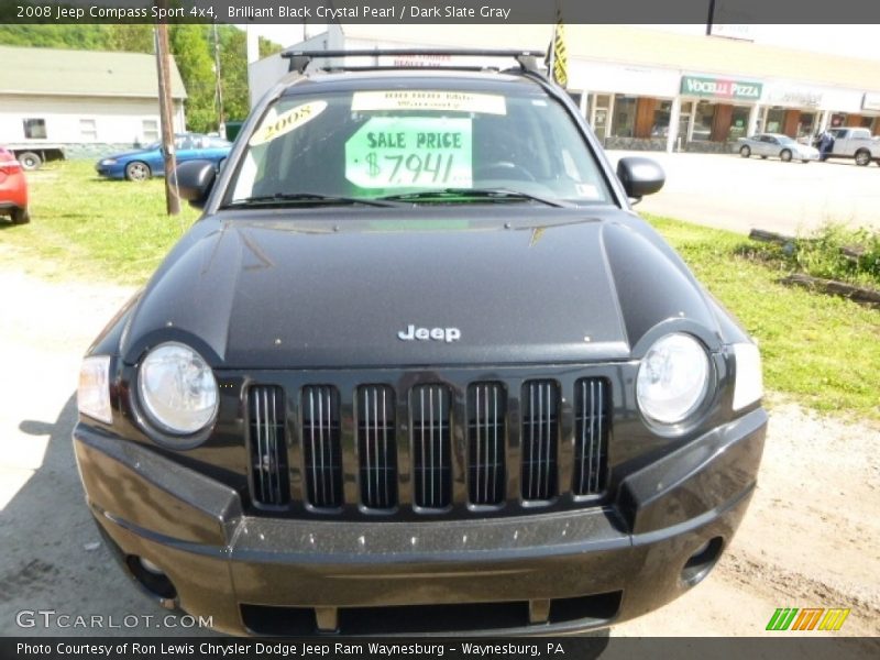 Brilliant Black Crystal Pearl / Dark Slate Gray 2008 Jeep Compass Sport 4x4