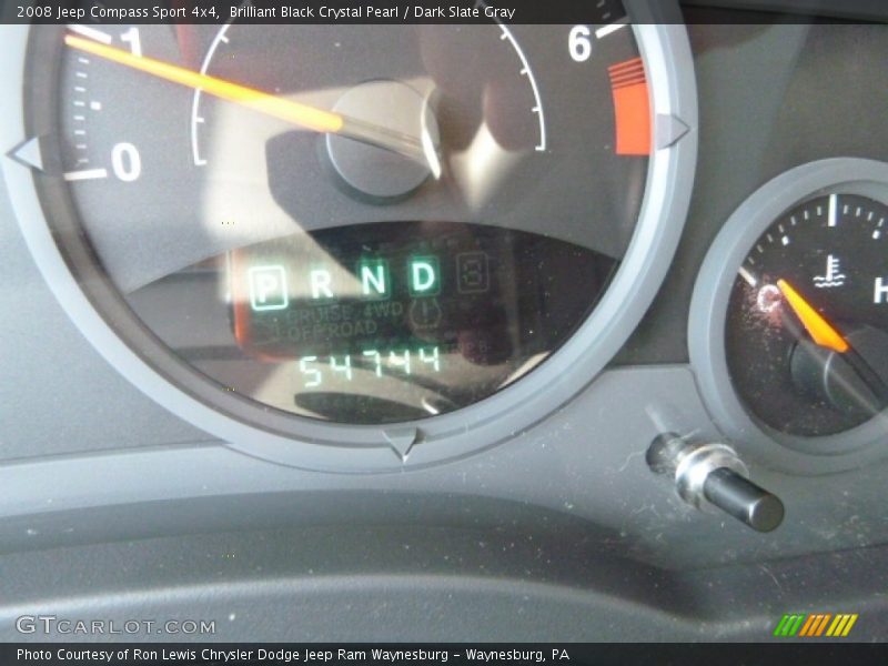 Brilliant Black Crystal Pearl / Dark Slate Gray 2008 Jeep Compass Sport 4x4
