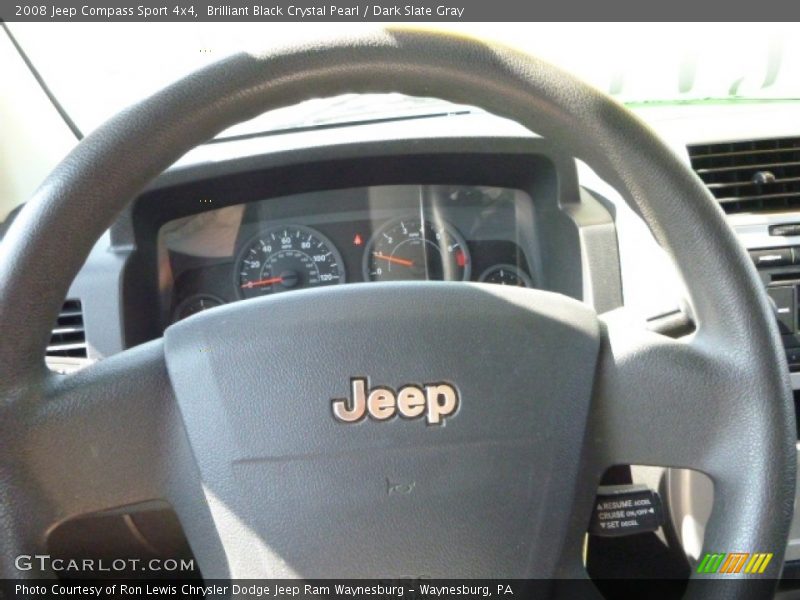 Brilliant Black Crystal Pearl / Dark Slate Gray 2008 Jeep Compass Sport 4x4