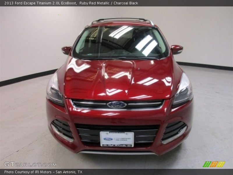Ruby Red Metallic / Charcoal Black 2013 Ford Escape Titanium 2.0L EcoBoost