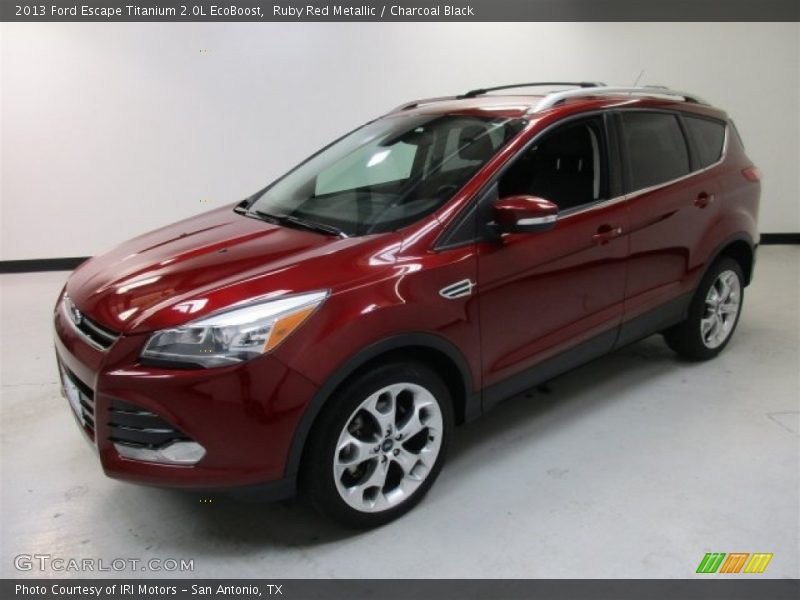 Ruby Red Metallic / Charcoal Black 2013 Ford Escape Titanium 2.0L EcoBoost
