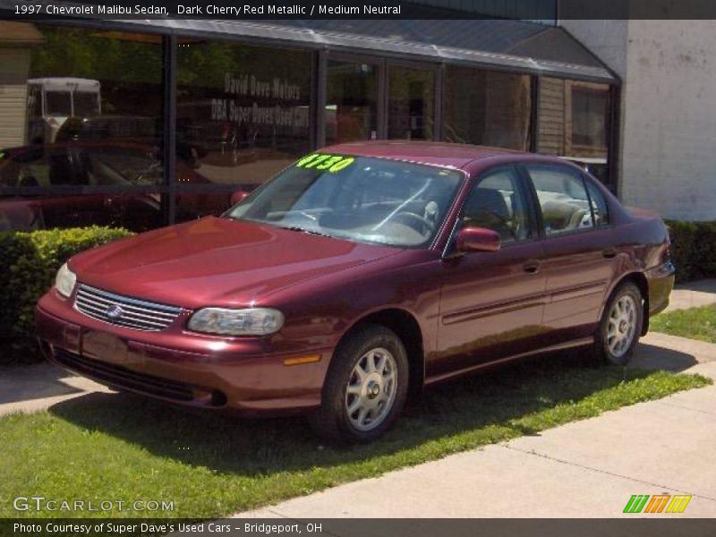 Dark Cherry Red Metallic / Medium Neutral 1997 Chevrolet Malibu Sedan