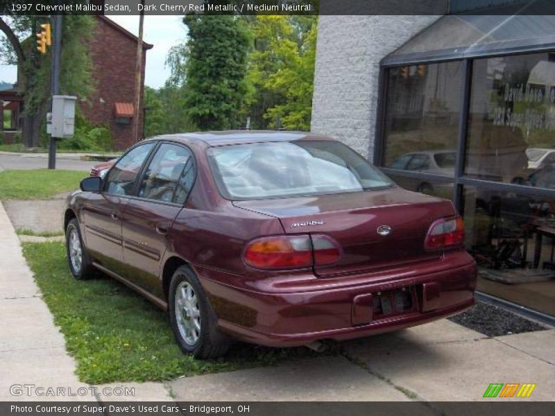Dark Cherry Red Metallic / Medium Neutral 1997 Chevrolet Malibu Sedan