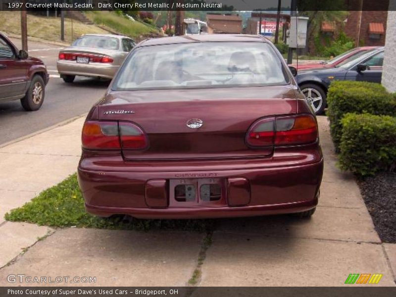 Dark Cherry Red Metallic / Medium Neutral 1997 Chevrolet Malibu Sedan