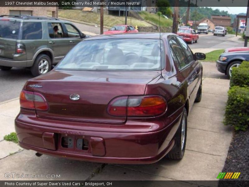 Dark Cherry Red Metallic / Medium Neutral 1997 Chevrolet Malibu Sedan