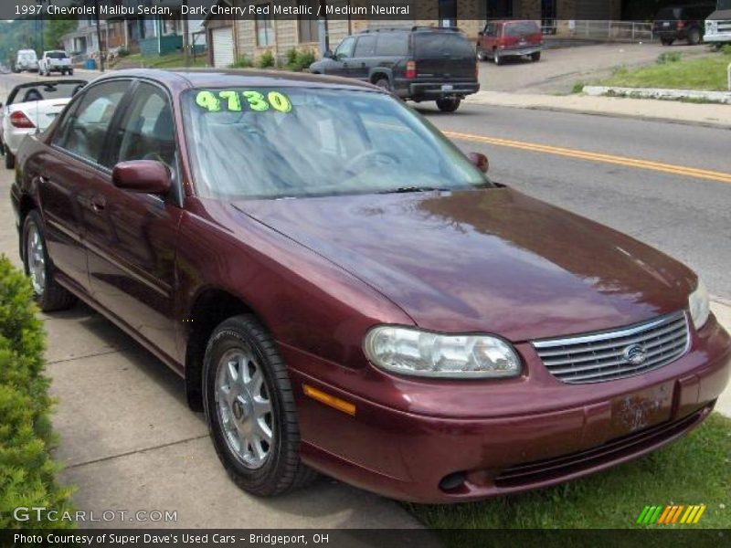 Dark Cherry Red Metallic / Medium Neutral 1997 Chevrolet Malibu Sedan