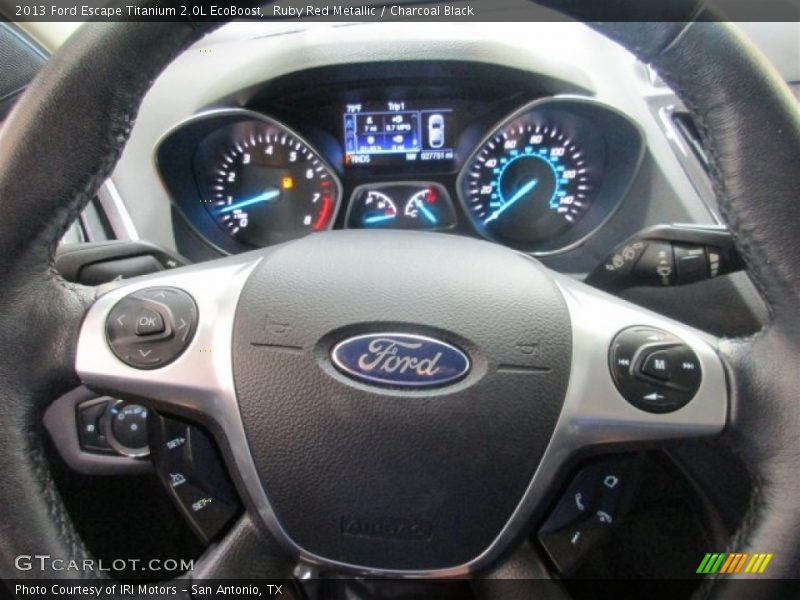 Ruby Red Metallic / Charcoal Black 2013 Ford Escape Titanium 2.0L EcoBoost