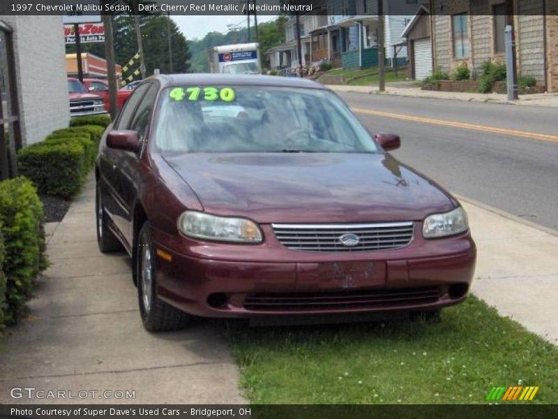 Dark Cherry Red Metallic / Medium Neutral 1997 Chevrolet Malibu Sedan