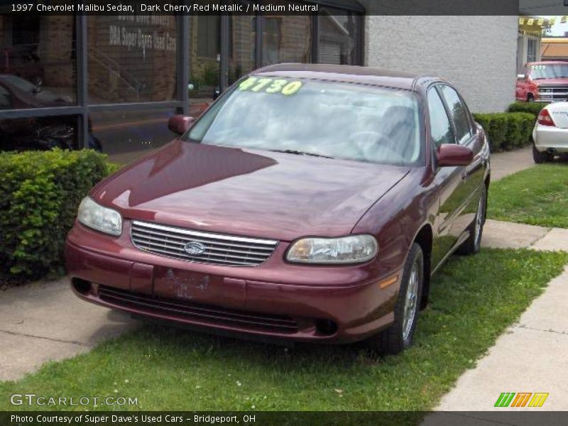 Dark Cherry Red Metallic / Medium Neutral 1997 Chevrolet Malibu Sedan
