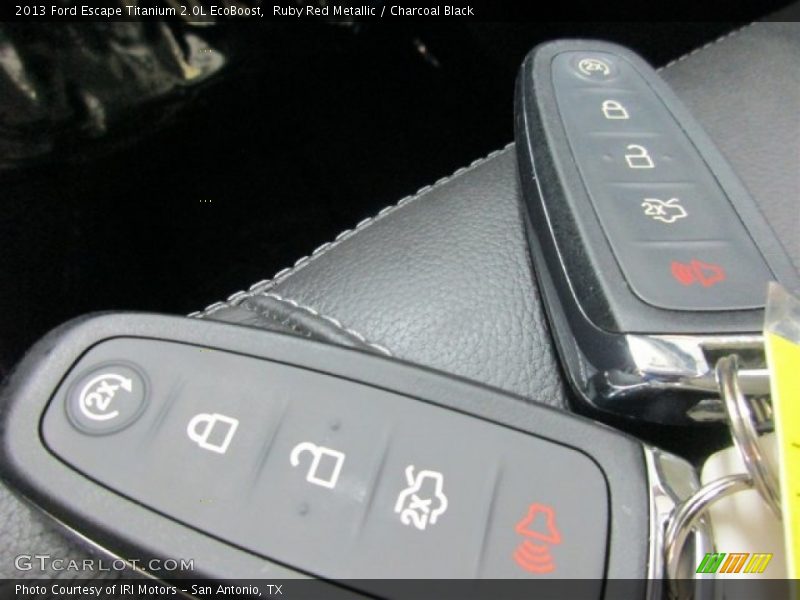 Ruby Red Metallic / Charcoal Black 2013 Ford Escape Titanium 2.0L EcoBoost