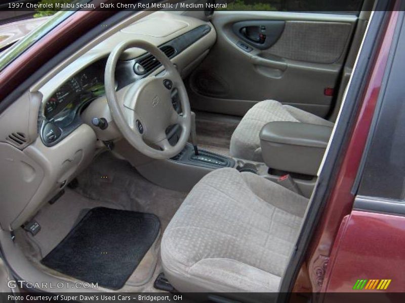 Dark Cherry Red Metallic / Medium Neutral 1997 Chevrolet Malibu Sedan