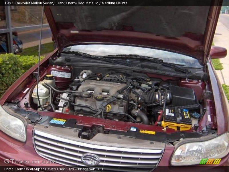 Dark Cherry Red Metallic / Medium Neutral 1997 Chevrolet Malibu Sedan