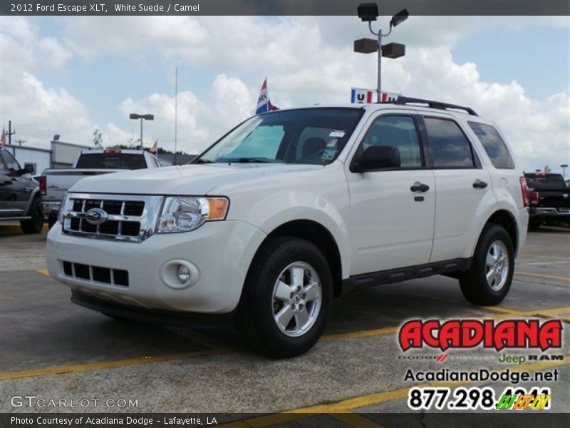 White Suede / Camel 2012 Ford Escape XLT