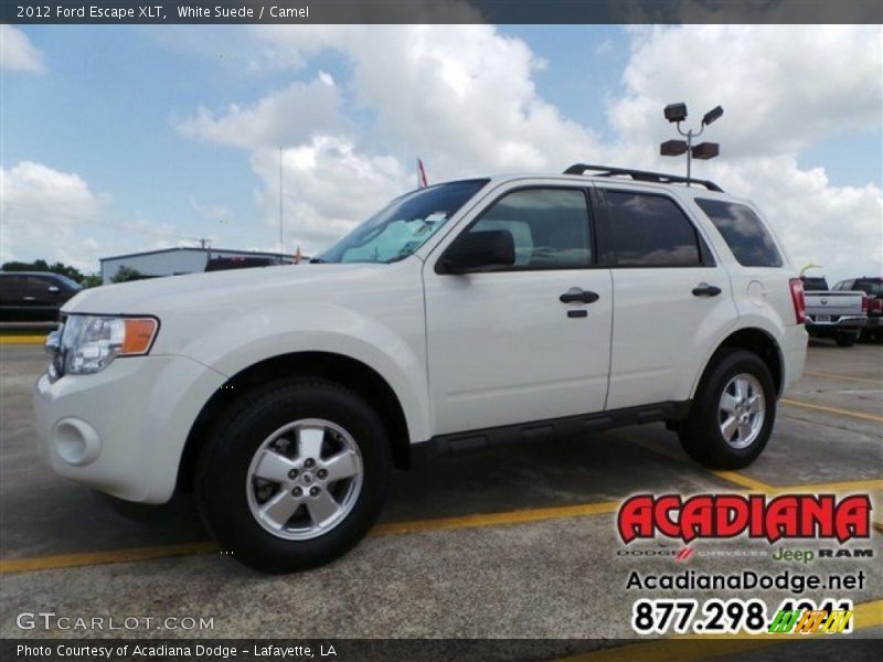 White Suede / Camel 2012 Ford Escape XLT