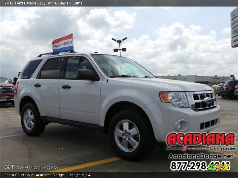 White Suede / Camel 2012 Ford Escape XLT