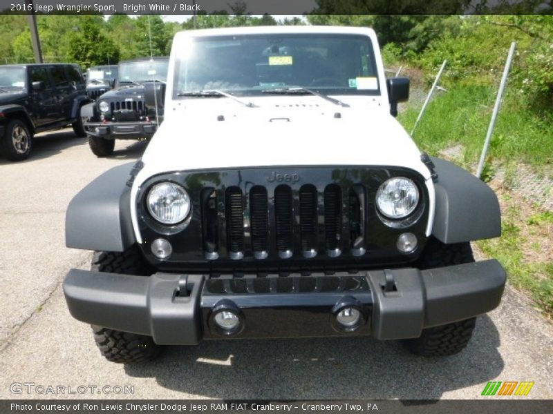 Bright White / Black 2016 Jeep Wrangler Sport