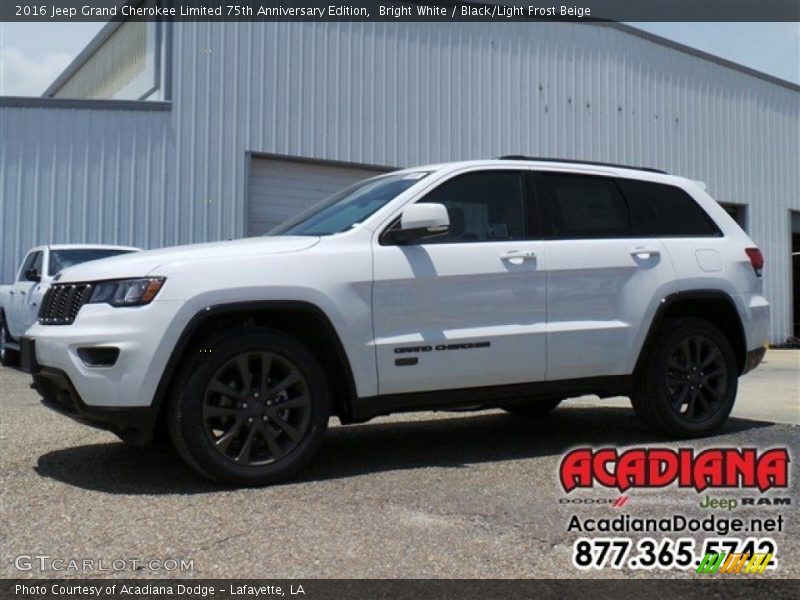 Bright White / Black/Light Frost Beige 2016 Jeep Grand Cherokee Limited 75th Anniversary Edition