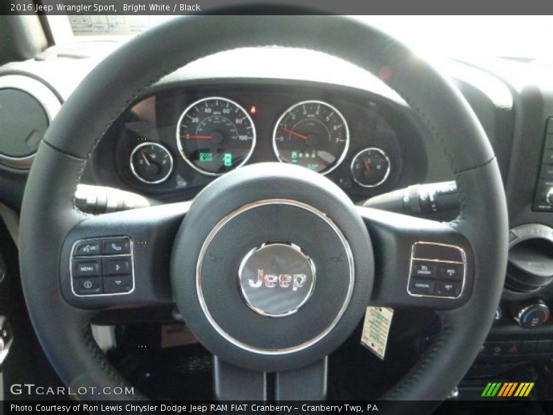 Bright White / Black 2016 Jeep Wrangler Sport