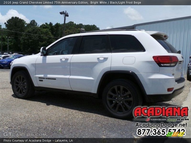Bright White / Black/Light Frost Beige 2016 Jeep Grand Cherokee Limited 75th Anniversary Edition