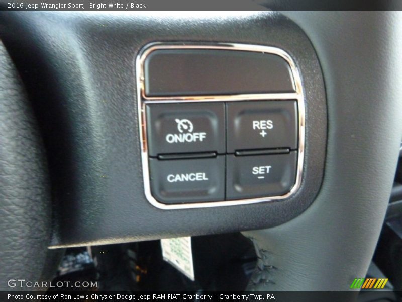 Bright White / Black 2016 Jeep Wrangler Sport