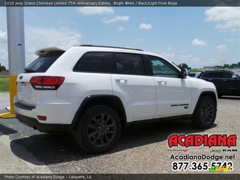 Bright White / Black/Light Frost Beige 2016 Jeep Grand Cherokee Limited 75th Anniversary Edition