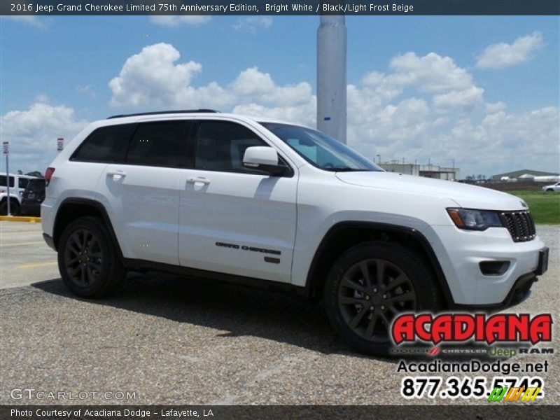Bright White / Black/Light Frost Beige 2016 Jeep Grand Cherokee Limited 75th Anniversary Edition