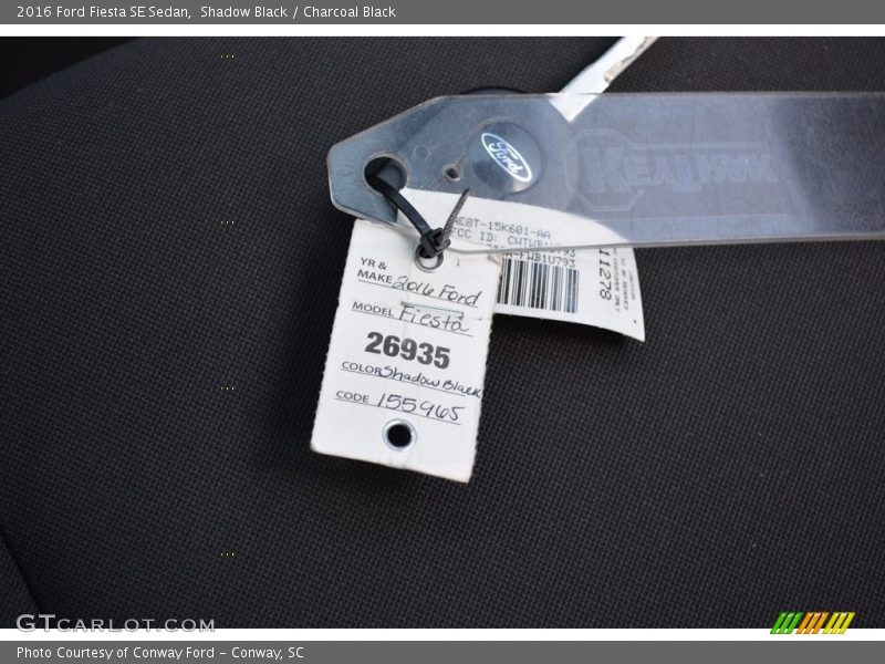 Shadow Black / Charcoal Black 2016 Ford Fiesta SE Sedan