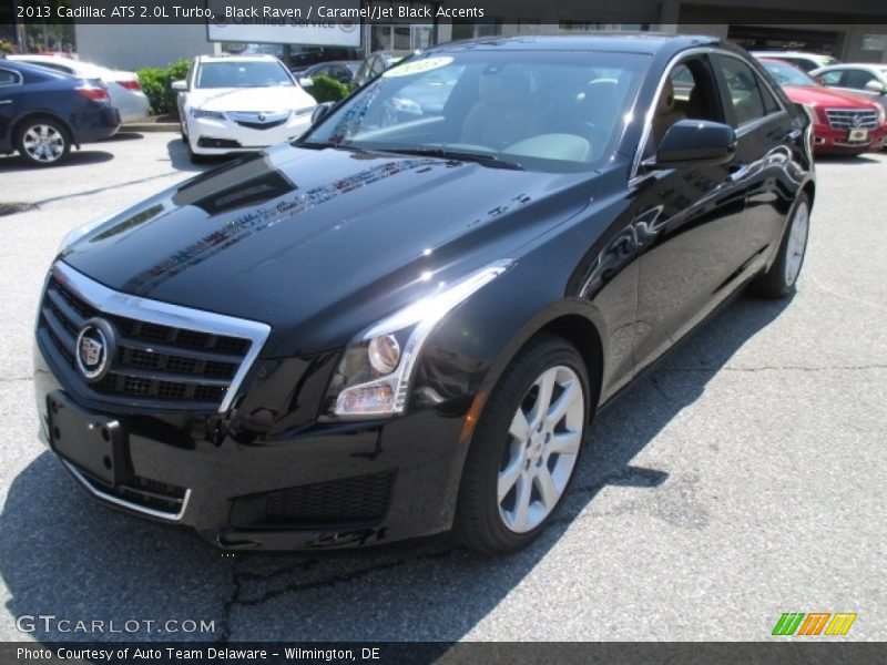 Black Raven / Caramel/Jet Black Accents 2013 Cadillac ATS 2.0L Turbo