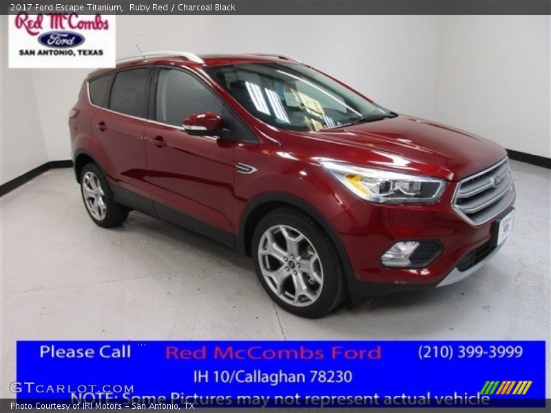 Ruby Red / Charcoal Black 2017 Ford Escape Titanium