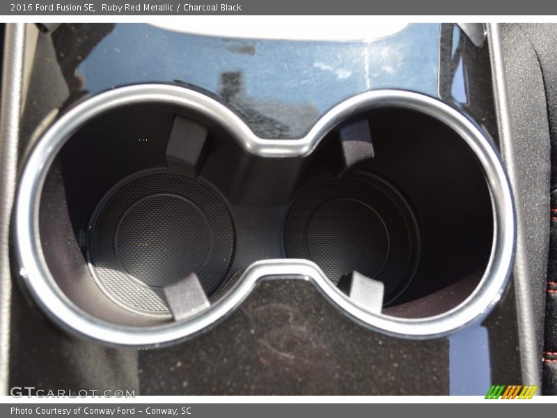 Ruby Red Metallic / Charcoal Black 2016 Ford Fusion SE