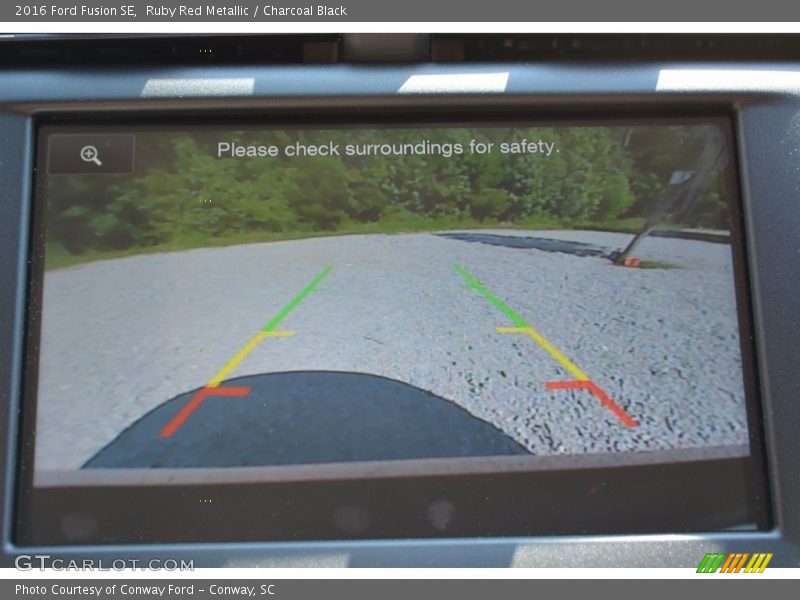 Ruby Red Metallic / Charcoal Black 2016 Ford Fusion SE